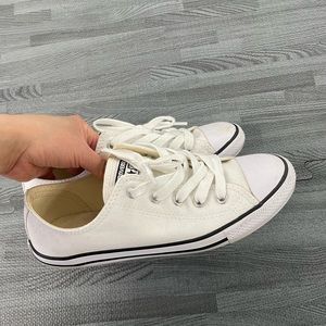 Womens white/black converse